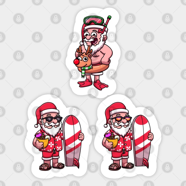 Santa In July Sticker Pack Sticker by TheMaskedTooner